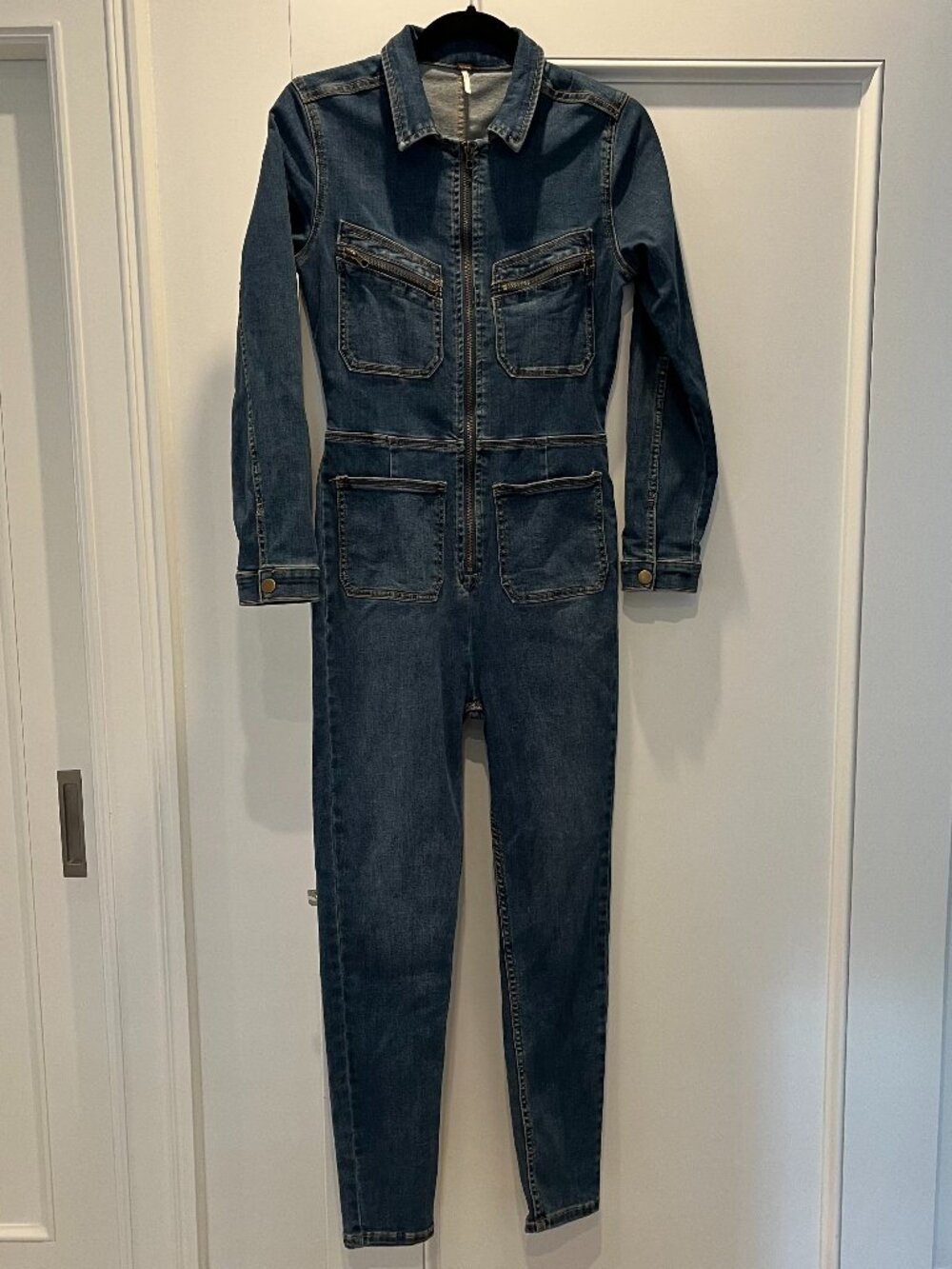 Free People Denim Jumpsuit Size S